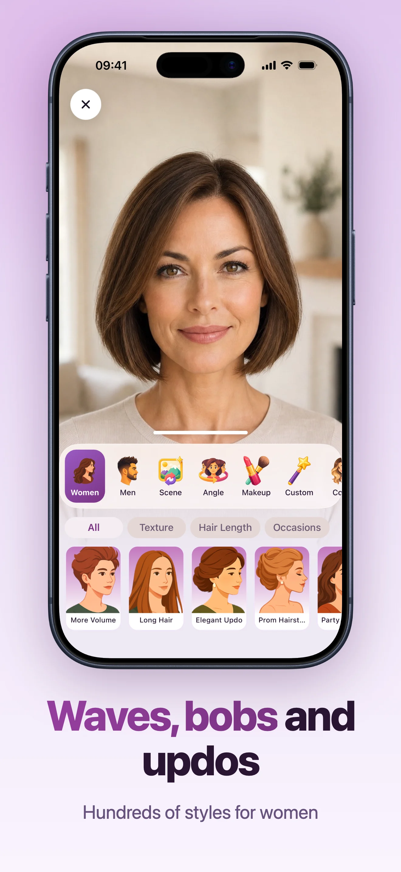 HairSwap hairstyle choices for women